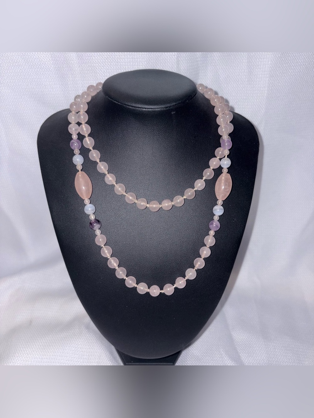 Rose Quartz Beaded Necklace